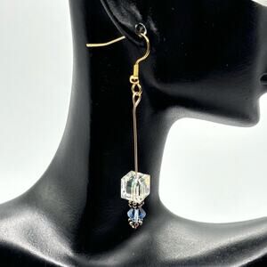 Gold & Blue Earrings